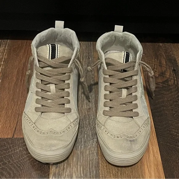 EUC Shu Shop Beige High-Top Sneakers - Picture 2 of 8